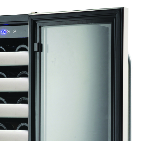 Whynter Seamless Stainless Steel Door Single Zone Built-in Wine Refrigerator BWR-331SL